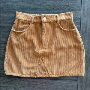 Shein Tan Ribbed Skirt